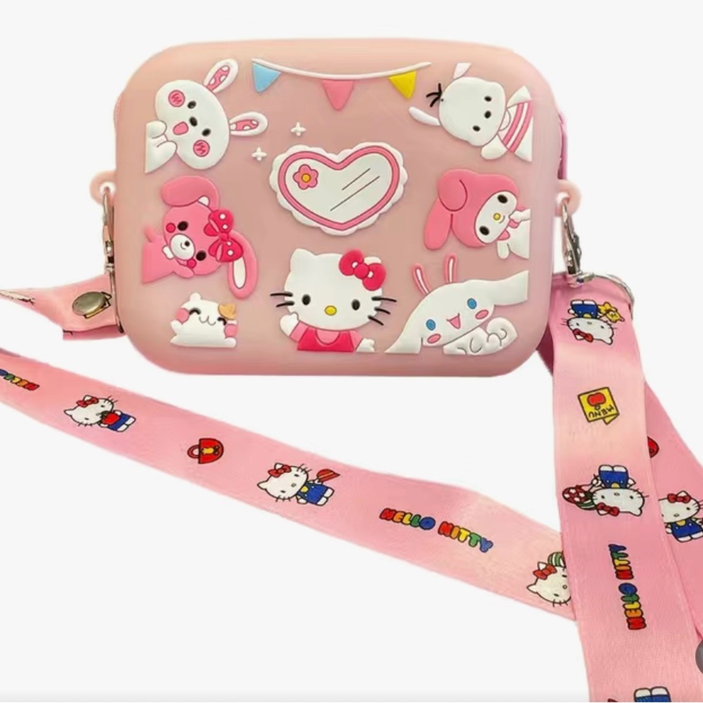 Hello Kitty My Melody Cinnamoroll Pochacco Pattern Bag, crossbody!